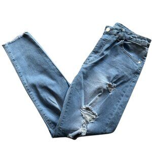 Shein High Waisted Distressed Jeans